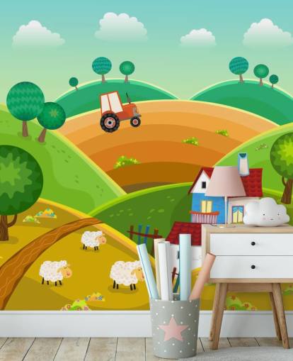 Fondo de pantalla de granja apto para niños