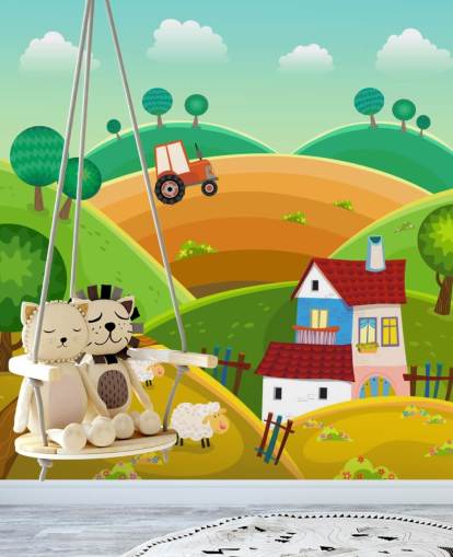 Fondo de pantalla de granja apto para niños