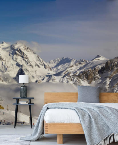 Courchevel Skihütte auf einem Berg Fototapete