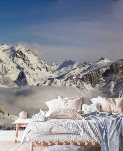 Courchevel Ski Hut på Bergsmuralmålning