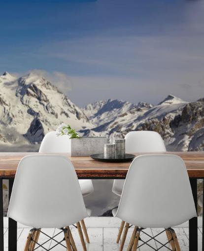 Courchevel Ski Hut on Mountain Wall Mural