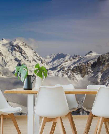 Courchevel Skihut op muurschildering