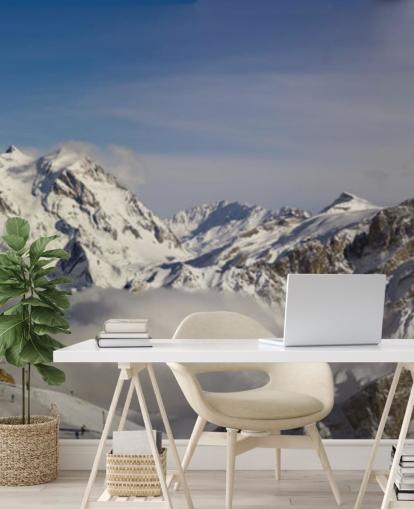 Courchevel Ski Hut på Mountain Vægmaleri