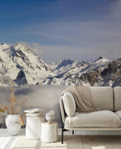 Papier Peint Fresque Cabane de ski de Courchevel sur