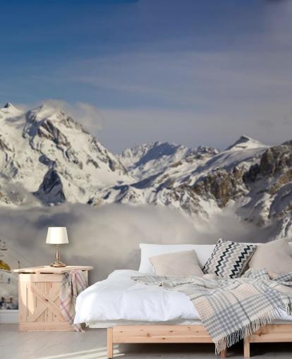 Courchevel Ski Hut on Mountain Wall Mural