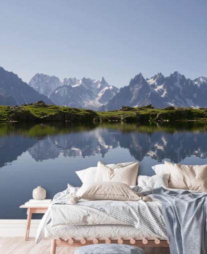 Snow Mountain Lake Wall Mural