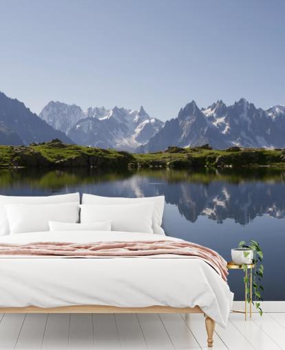 Snow Mountain Lake Wall Mural