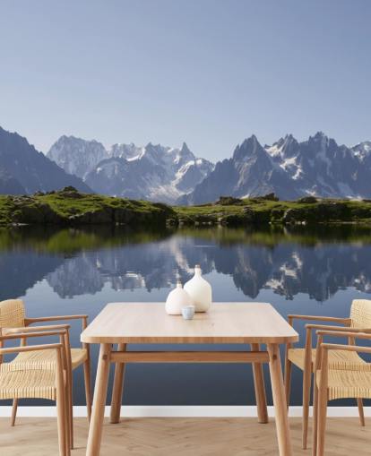 Snow Mountain Lake Wall Mural