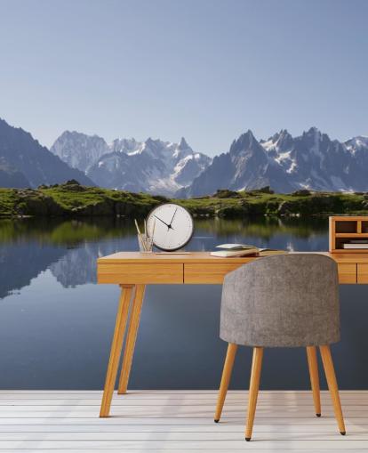 Decorazione murale con lago Snow Mountain Decorazione murale con lago Snow Mountain