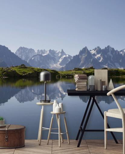 Snow Mountain Lake Wall Mural