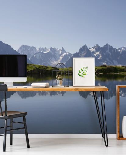 Decorazione murale con lago Snow Mountain