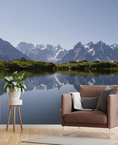 Snow Mountain Lake Wall Mural