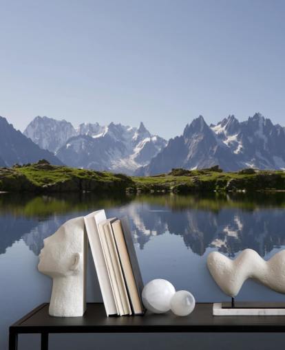 Snow Mountain Lake Wall Mural