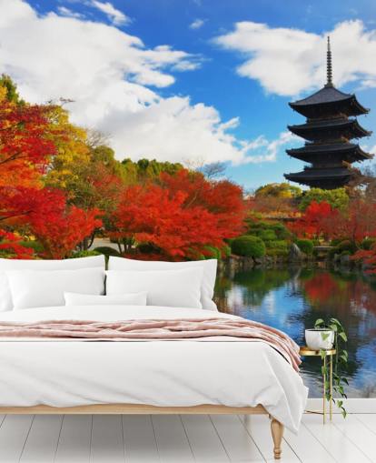 Red and Green Trees Wall Mural Red and Green Trees Wall Mural