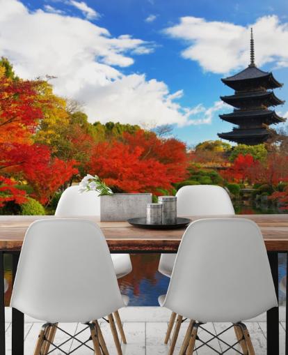 Røde og grønne træer Vægmaleri Røde og grønne træer Vægmaleri