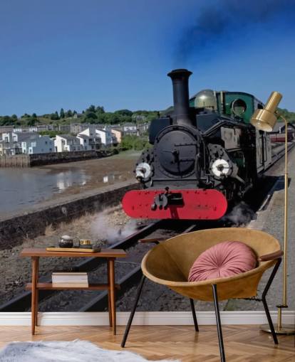 Grønn Steam tog ved kysten Bakgrunn