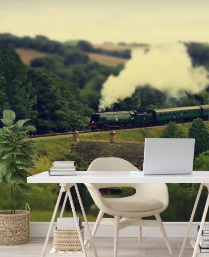 Tren de vapor en Countryside Wallpaper