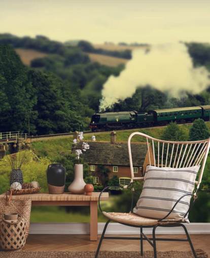 Steam train in Countryside Wallpaper Steam train in Countryside Wallpaper