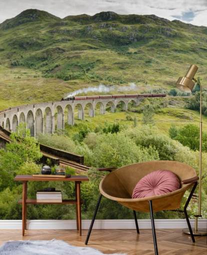 tog tapetmaleri kaldet Steam Train på Glenfinnan Viaduct til hjem og kontorer