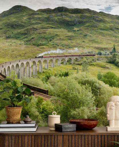 tog tapetmaleri kaldet Steam Train på Glenfinnan Viaduct til hjem og kontorer