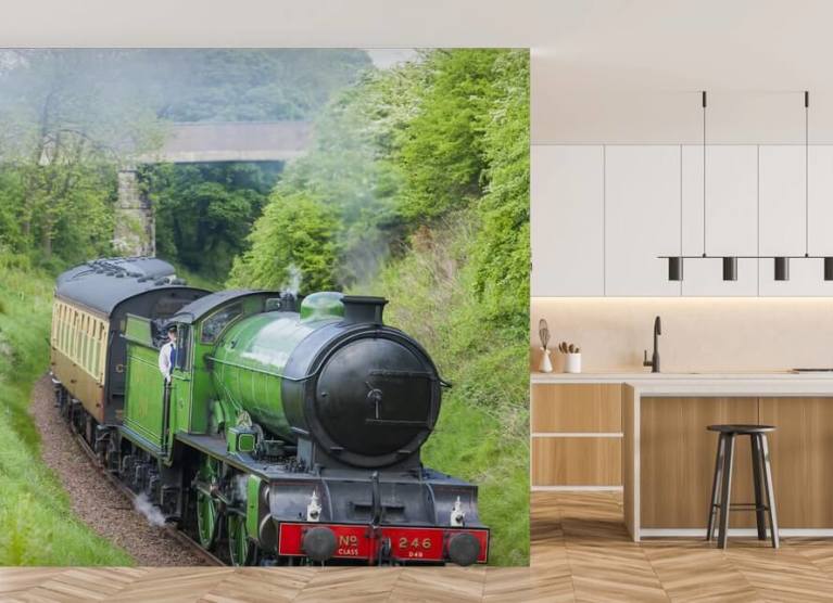 Train Wallpaper & Steam Train Wall Murals | Wallsauce UK