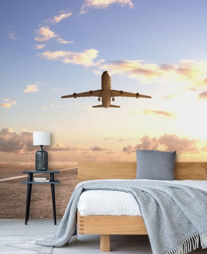 Plane Setting Off Wallpaper