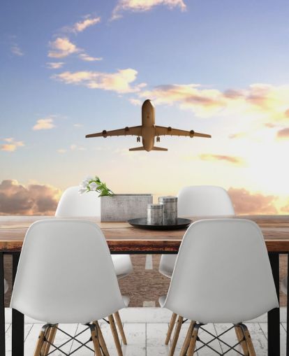 Carta da parati aereo che parte