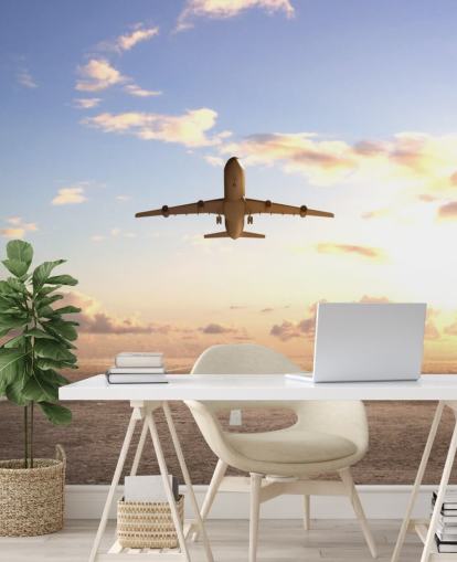 Plane Sette Av Bakgrunn Plane Sette Av Bakgrunn