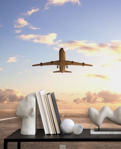 Carta da parati aereo che parte