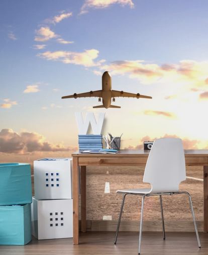 Papel de parede de partida de avião