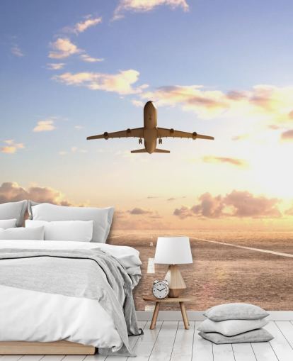 Papel de parede de partida de avião