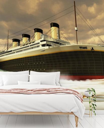 Titanic Ship on Rough Sea Wallpaper Titanic Ship on Rough Sea Wallpaper