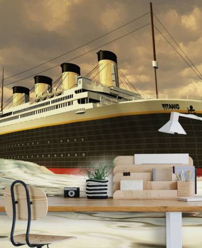 Titanic Ship on Rough Sea Wallpaper