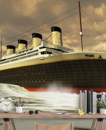 Fondo de pantalla de barco titánico en el mar
