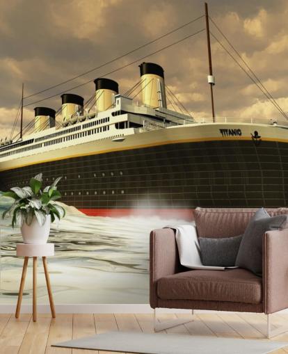 Titanic fartyg på grov havet Bakgrund