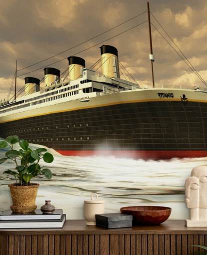 Titanic Ship on Rough Sea Wallpaper Titanic Ship on Rough Sea Wallpaper