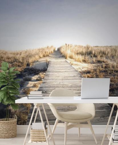 Boardwalk til ingensteds Bakgrunn Mural