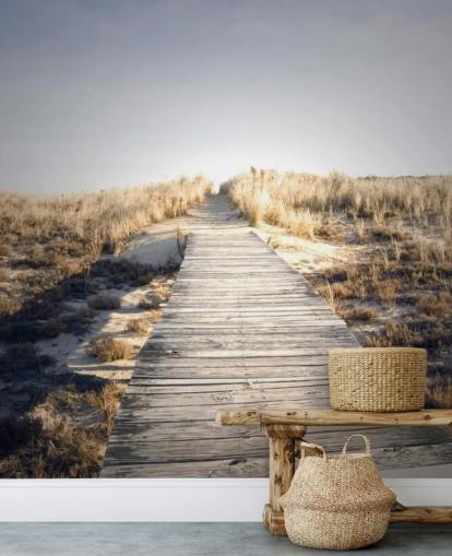 Boardwalk til intetsteds tapet vægmaleri