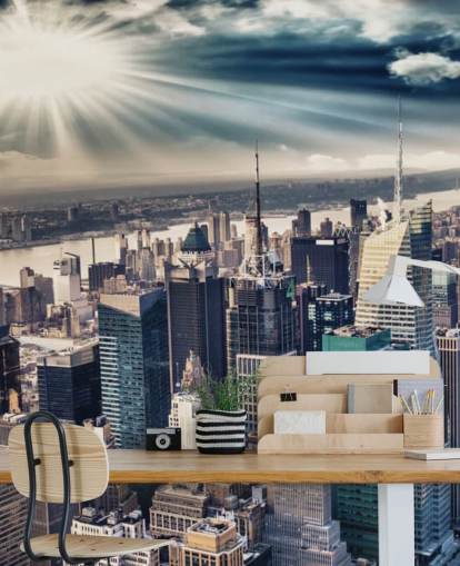 Manhattan Ariel Manhattan Ariel Wallpaper 