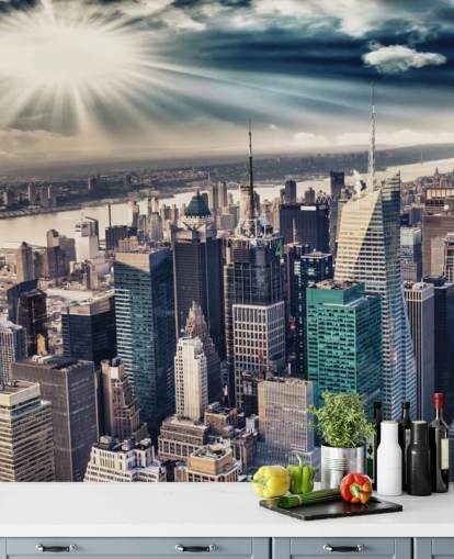 Manhattan Ariel Manhattan Ariel Wallpaper 