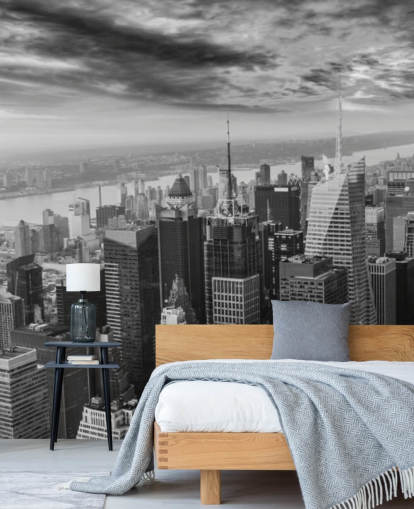 monokrom utsikt over manhattan tapet monokrom utsikt over manhattan tapet