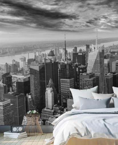 yksivärinen näkymä Manhattan tapetti yksivärinen näkymä Manhattan tapetti