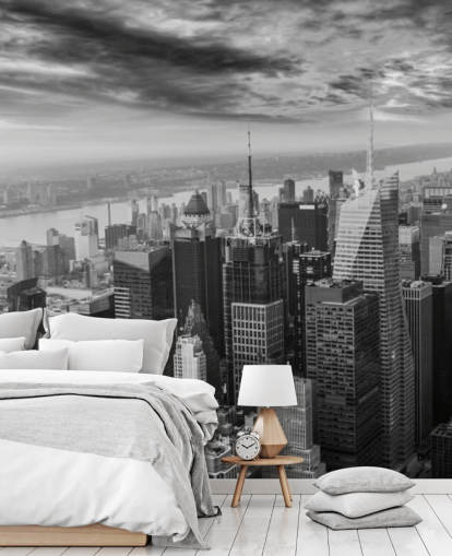 monokrom visning af manhattan tapet