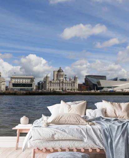 uitzicht op de mersey vanaf het waterbehang