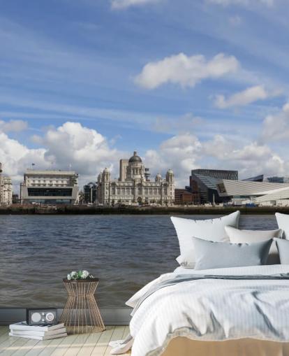Blick auf das Mersey vom Wasser Tapete