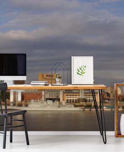 Carta da parati con skyline Liverpool Skyline Wallpaper