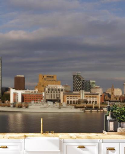Liverpool Skyline Baggrund Liverpool Skyline Wallpaper