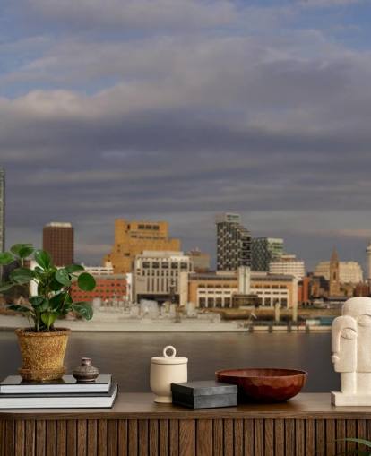 Carta da parati con skyline Liverpool Skyline Wallpaper