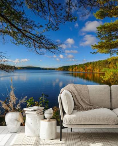 Beautiful Lake Side of Forest Wall Mural