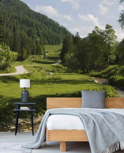 Bavarian Forest and River Wallpaper